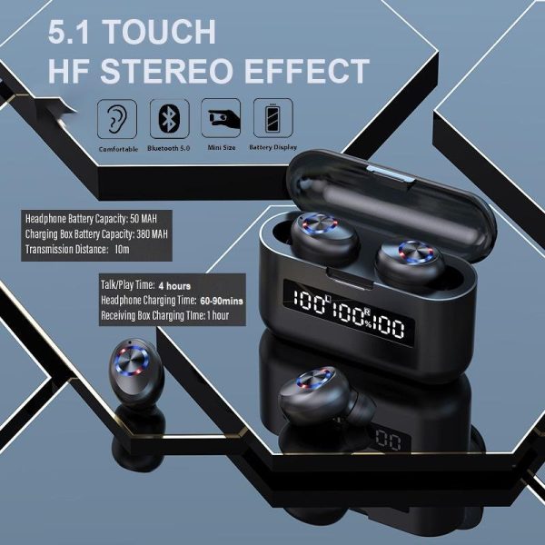 Wireless Bluetooth 5.1 Earphones Headphones Earbuds Headset - Image 2