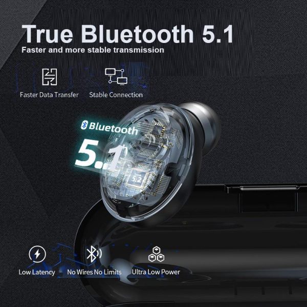 Wireless Bluetooth 5.1 Earphones Headphones Earbuds Headset - Image 4