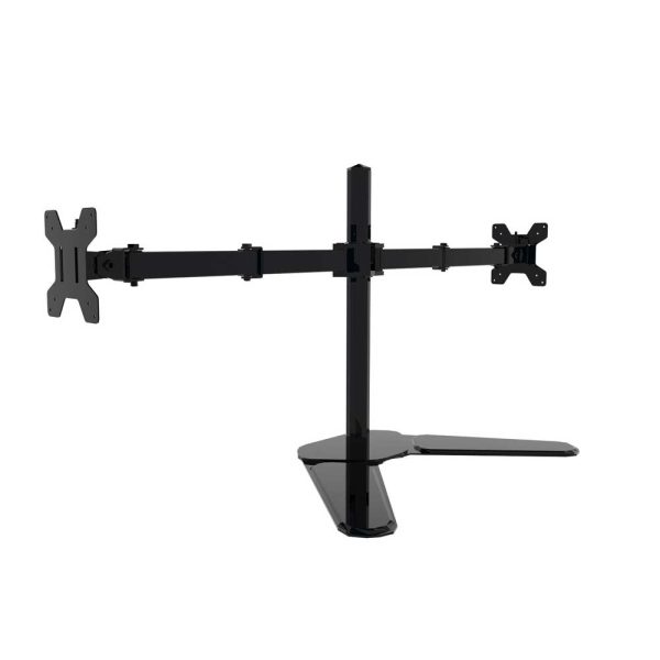 Monitor Stand Arm Dual HD LED TV Freestanding Mount Holder 2 Arm Display Desk Bracket - Image 2