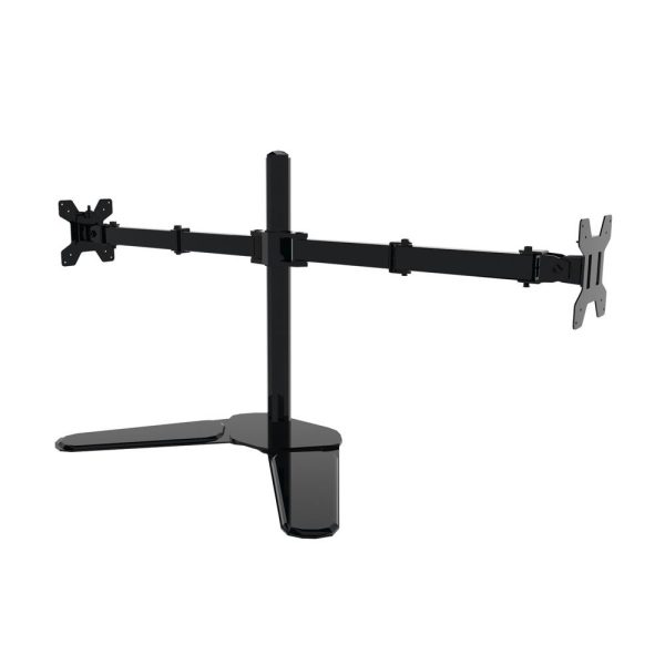 Monitor Stand Arm Dual HD LED TV Freestanding Mount Holder 2 Arm Display Desk Bracket - Image 5