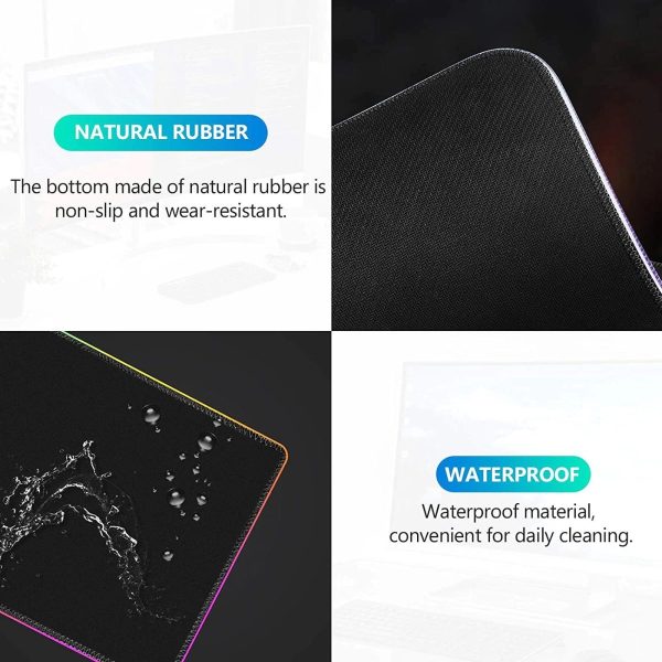 RGB Wireless 15W Oversized Charger Mouse Pad 800x300 MM Gaming Mouse Pad - Image 8