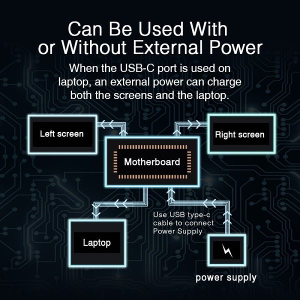 11.6 Inch FOPO Triple Portable Monitor 1080P FHD IPS Triple Monitor Laptop Screen Extender - Image 8