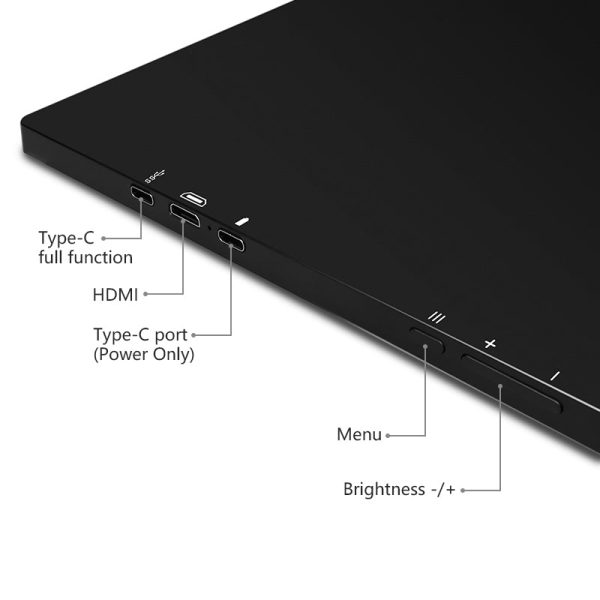Dual Portable Triple Fold 1080P IPS FHD Monitor Screen Extender For Laptop 15 Grey" - Image 3
