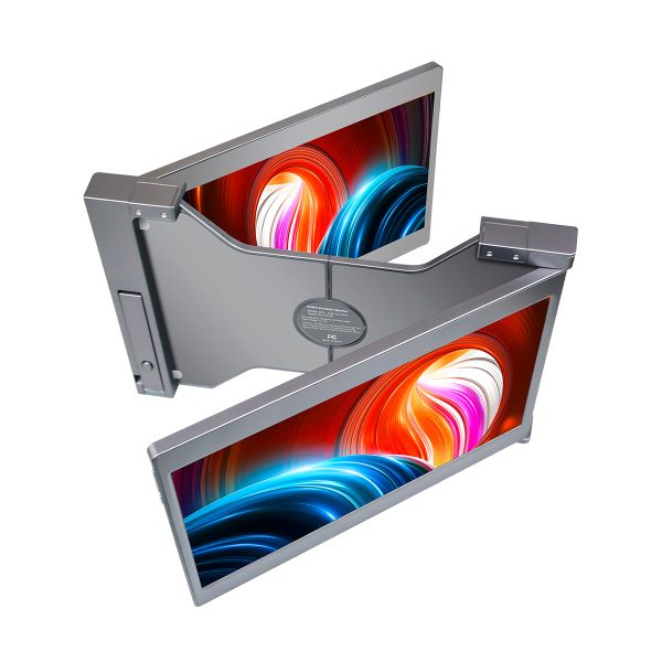 Dual Portable Triple Fold 1080P IPS FHD Monitor Screen Extender For Laptop 15 Grey" - Image 10