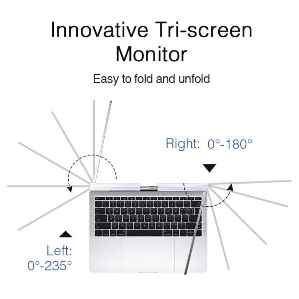 13.3 Inch FOPO Triple Portable Monitor 1080P FHD IPS Triple Monitor Laptop Screen Extender for 13.3"-17.3" Laptops - Image 3