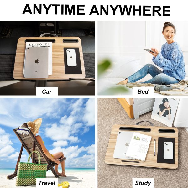 Lap Desk Laptop Stand Phone Tablet Holder Mousepad Cushioned Lapdesk ACACIA MAPLE - Image 6