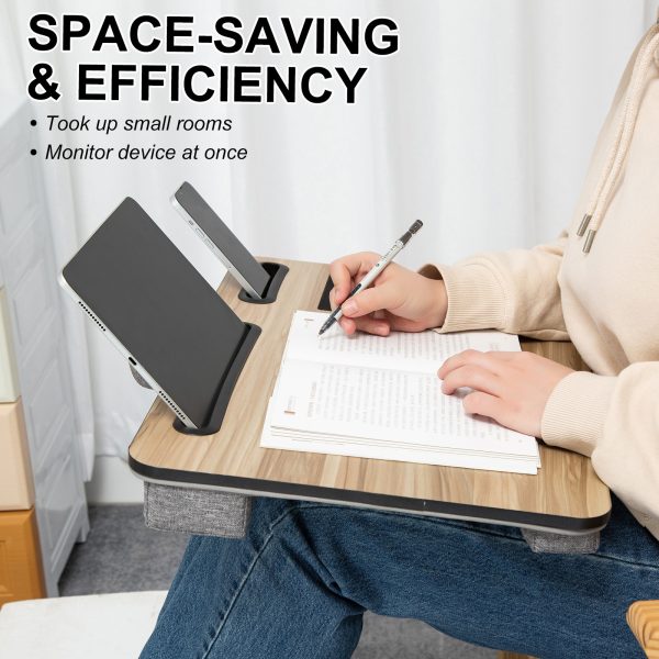 Lap Desk Laptop Stand Phone Tablet Holder Mousepad Cushioned Lapdesk ACACIA MAPLE - Image 10