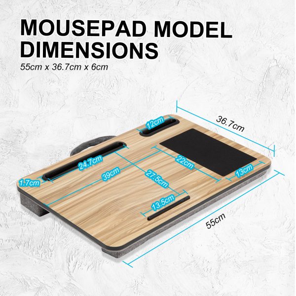 Lap Desk Laptop Stand Phone Tablet Holder Mousepad Cushioned Lapdesk ACACIA MAPLE - Image 11