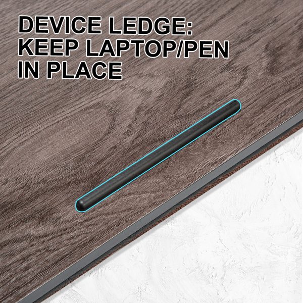 Lap Desk Laptop Stand Phone Tablet Holder Mousepad Cushioned Lapdesk IRON GREY OAK - Image 5
