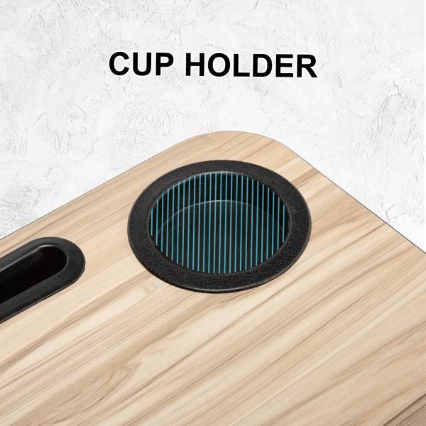 Lap Desk Laptop Stand Phone Tablet Cup Holder Cushioned Lapdesk Arc YELLOW CEDAR - Image 3