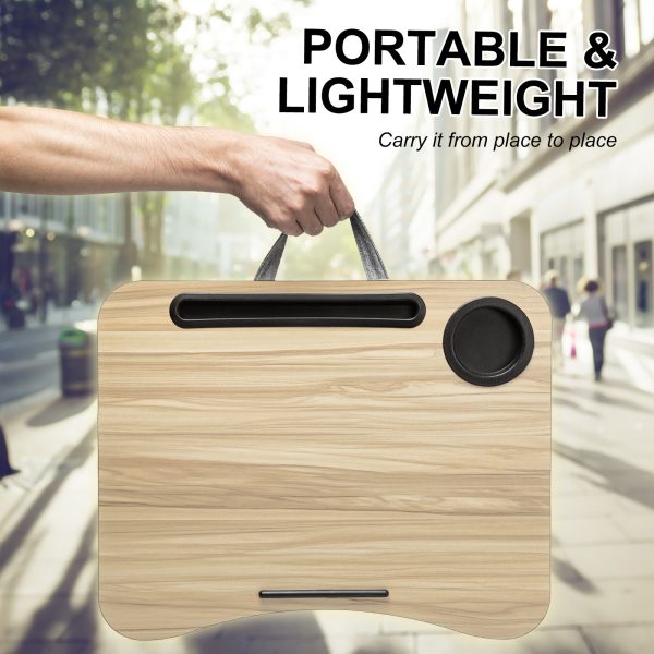 Lap Desk Laptop Stand Phone Tablet Cup Holder Cushioned Lapdesk Arc YELLOW CEDAR - Image 9