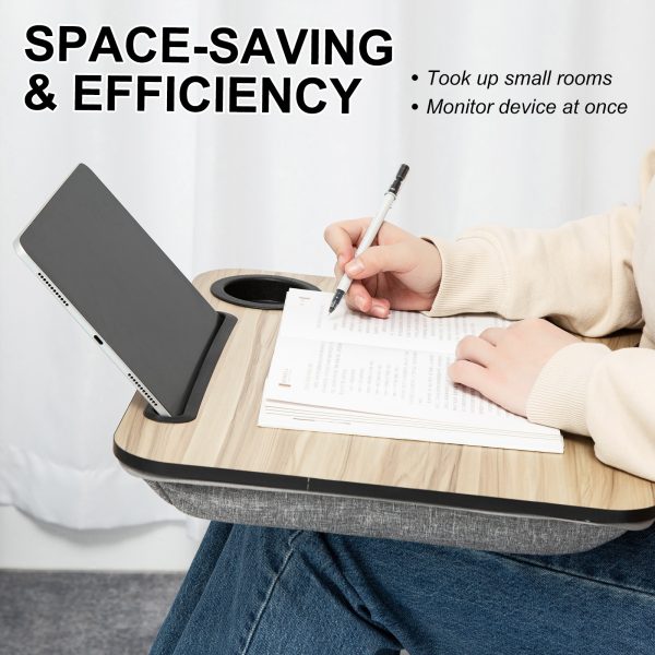 Lap Desk Laptop Stand Phone Tablet Cup Holder Cushioned Lapdesk Arc YELLOW CEDAR - Image 10