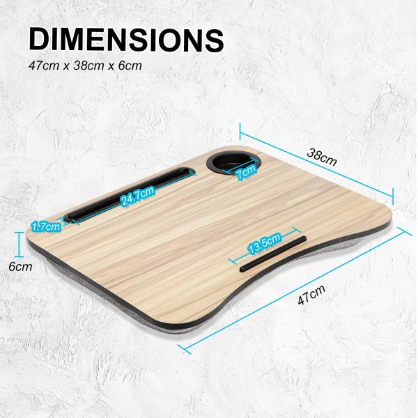 Lap Desk Laptop Stand Phone Tablet Cup Holder Cushioned Lapdesk Arc YELLOW CEDAR - Image 12