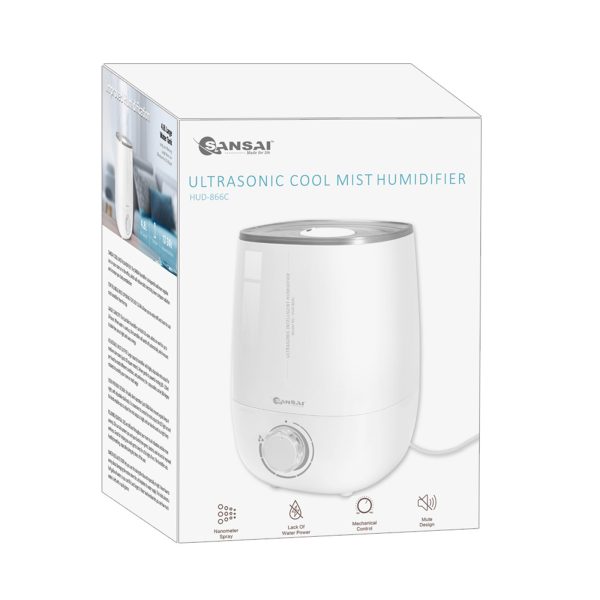 SANSAI Air Humidifier Ultrasonic Cool Mist 4.8L WHITE - Image 4