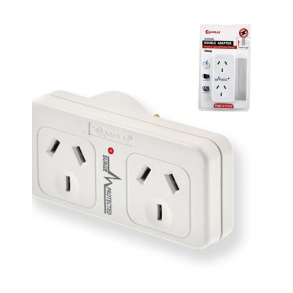 2X Sansai Surge Protected Adaptor Double Left Hand - Image 2