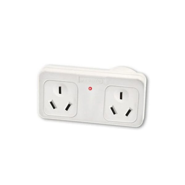 2X Sansai Surge Protected Adaptor Double Right Hand - Image 2