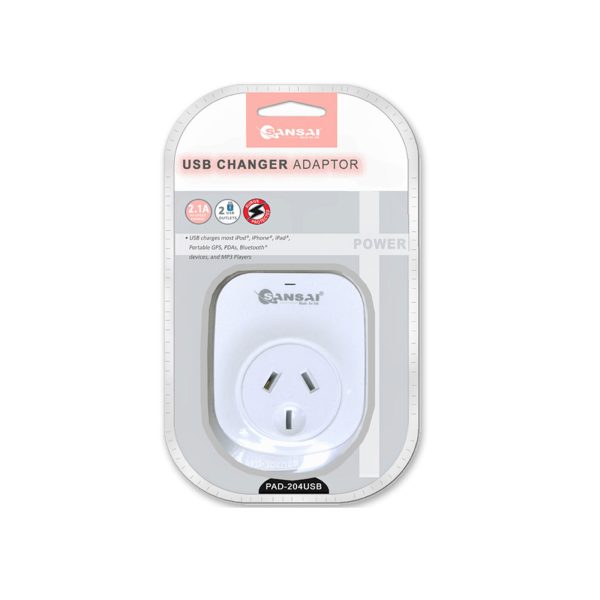 2X Sansai Power Adaptor 4.2A 2-Ports USB - Image 2