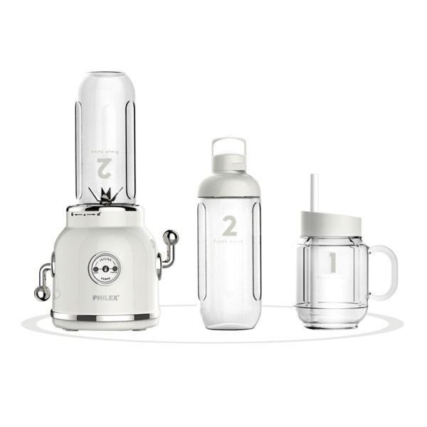 PHILEX Electric Blender Juice Smoothie Ice Mixer Retro 600ml WHITE - Image 6