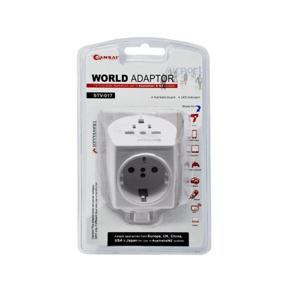 2X Sansai International Universal 2-Way Travel Adaptor to Australia/NZ - Image 3