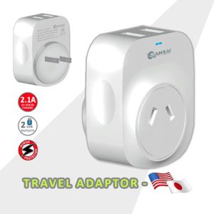 Sansai Travel Adaptor 2 X USB - Japan - Image 4