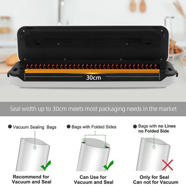 SANSAI 110W Vacuum Food Sealer Fresh Storage Sous Vide WHITE - Image 3