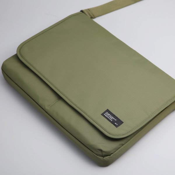 15.6/16 inch Laptop Sleeve Padded Shoulder Bag Travel Carry Case LATO KHAKI - Image 2
