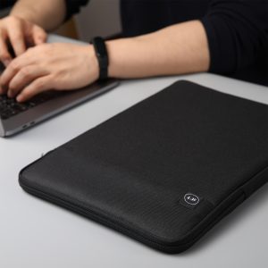 15 inch Laptop Sleeve Padded Travel Carry Case Bag L size LUKE BLACK - Image 5