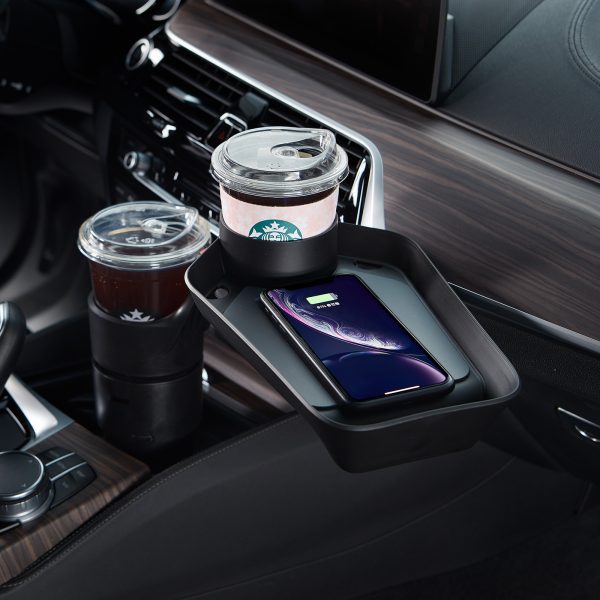 Kustom 10W Car Cup Holder Extension Fast Wireless Charger Tray - Image 4