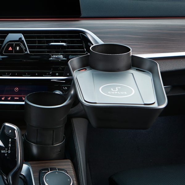 Kustom 10W Car Cup Holder Extension Fast Wireless Charger Tray - Image 7