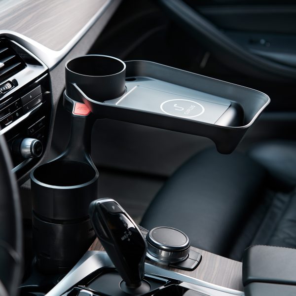 Kustom 10W Car Cup Holder Extension Fast Wireless Charger Tray - Image 8