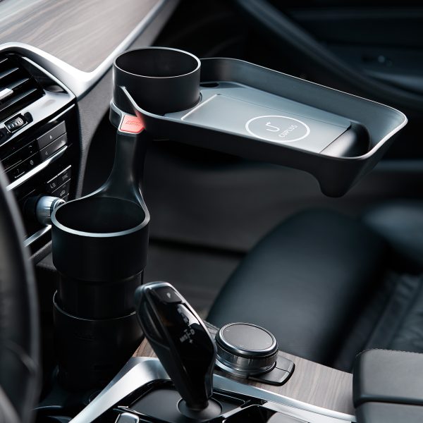 Kustom 10W Car Cup Holder Extension Fast Wireless Charger Tray - Image 9