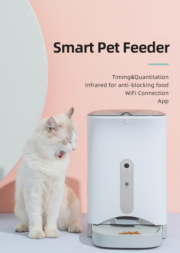 Smart Automatic Pet Dog Cat Rabbit Feeder Smartphone Camera APP for iPhone Android - Image 2