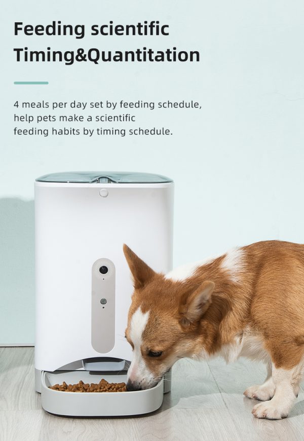 Smart Automatic Pet Dog Cat Rabbit Feeder Smartphone Camera APP for iPhone Android - Image 3