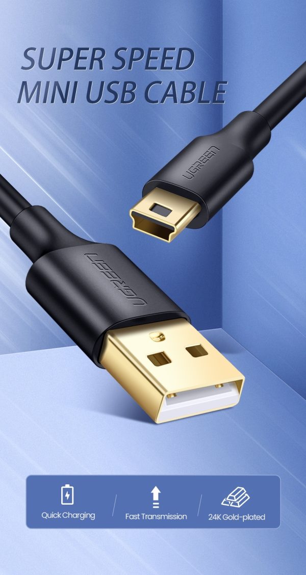 UGREEN 10355 USB-A to Mini-USB Cable 1M - Image 6