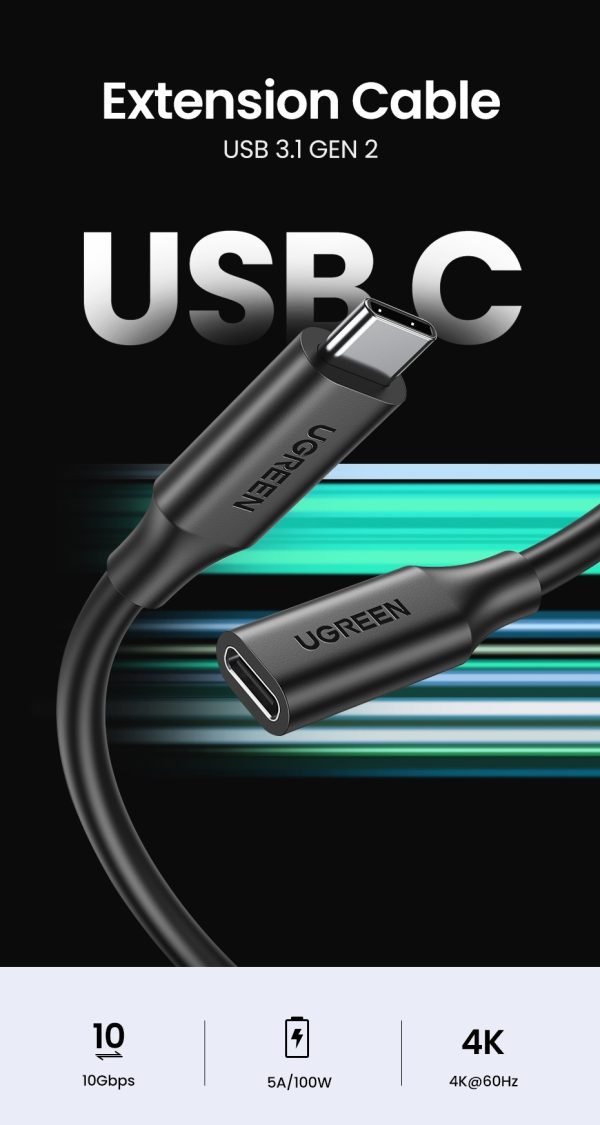 UGREEN 10387 USB-C Extension Cable 1M - Image 4