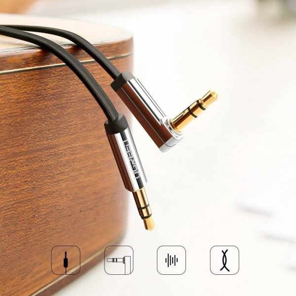 UGREEN 10729 3.5mm Male to 3.5mm Right Angle 3.5mm Aux Cable 5m (Black) - Image 3