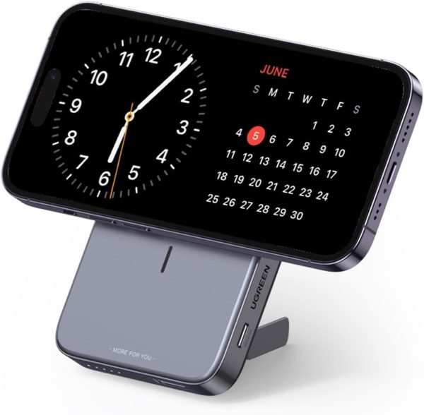 UGREEN 15086 10000mAh Magnetic Wireless Power Bank (Sapce Gray) - Image 2