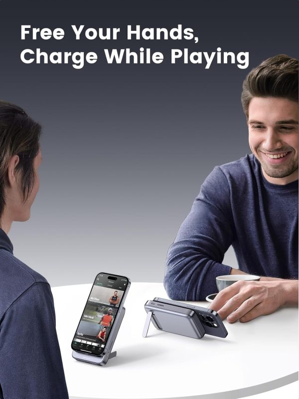 UGREEN 15086 10000mAh Magnetic Wireless Power Bank (Sapce Gray) - Image 4
