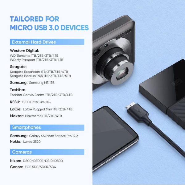 UGREEN 20103 USB-C to Micro-B 3.0 Cable 1M - Image 3