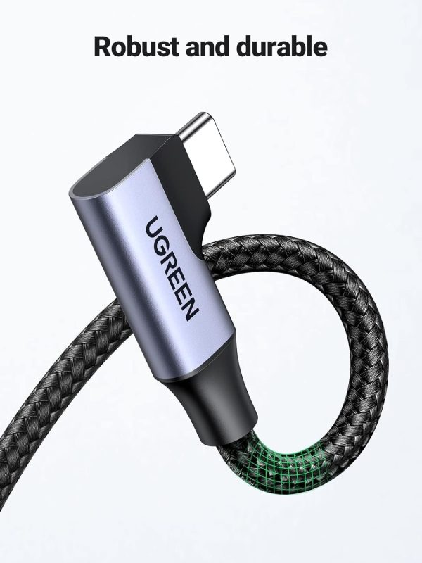 UGREEN 20299 Right Angle USB-C Fast Charging Cable 5Gbps 1M - Image 6
