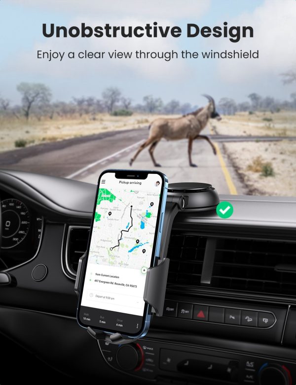 UGREEN 20473 Waterfall-Shaped Suction Cup Phone Mount - Image 3