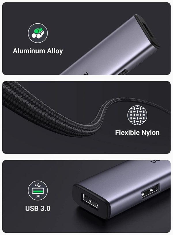UGREEN 20805 USB 3.0 4-Port Hub with USB-C Power Port - Image 6