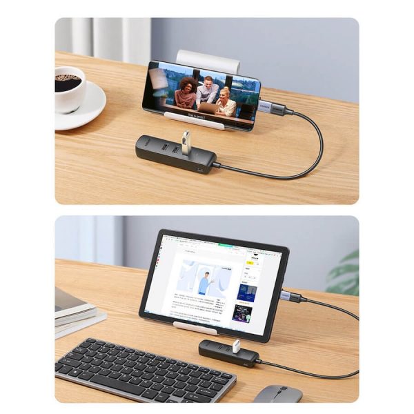 UGREEN 20984 USB 2.0 to 3 x USB2.0 with RJ45 (100Mbps) Ethernet Adapter (Black) - Image 8