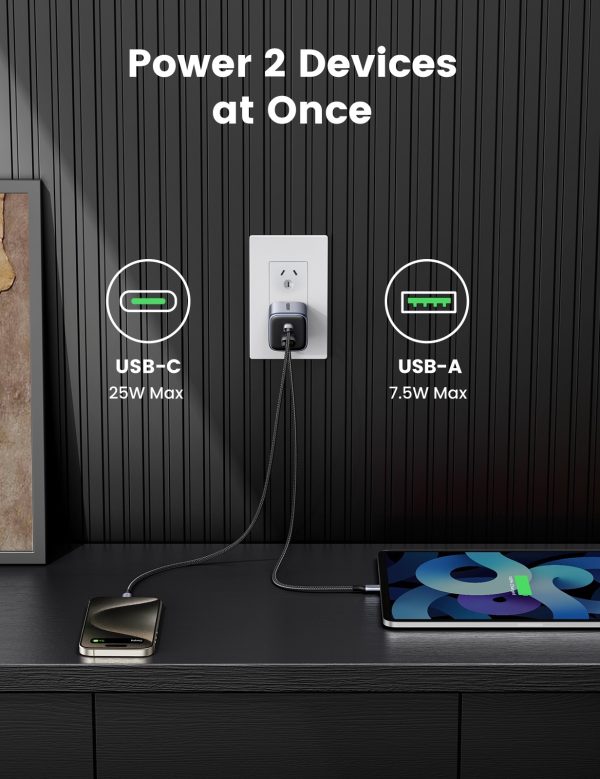 UGREEN 25112A Nexode 35W Dual Ports GaN Wall Power Charger - Image 5