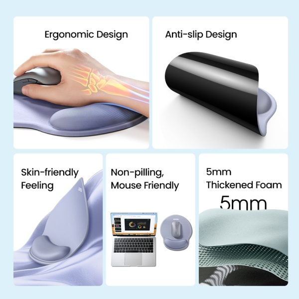 UGREEN 25243 Ergonomic Mouse Pad with Wrist Rest Green - Image 11