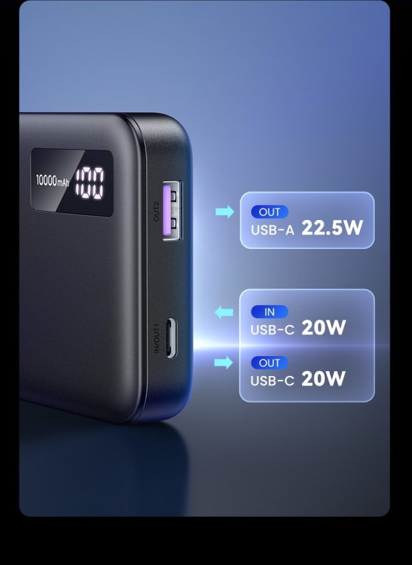 UGREEN 25742 10000mAh Two-way Fast Charging Power Bank Black - Image 3