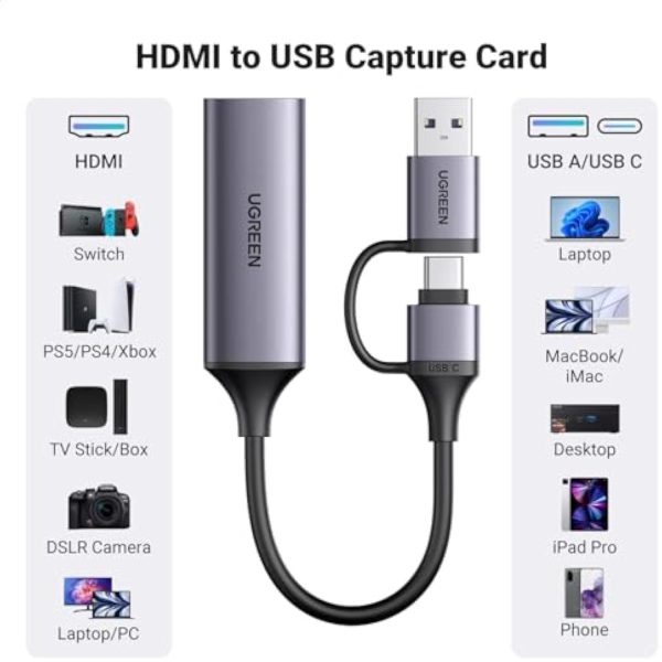 UGREEN 25854 25854 UGREEN HD USB Video Capture Card - Image 2