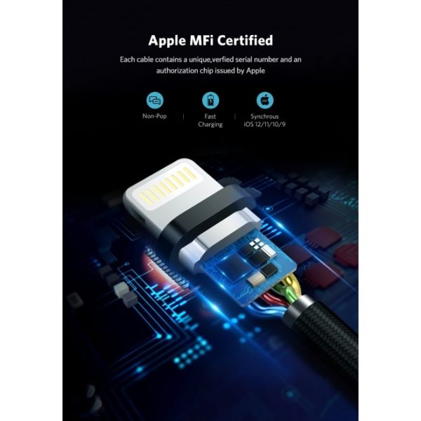 UGREEN 30587 iPhone 8-pin to USB2.0 Sync & Charging Cable 1M Gold - Image 4