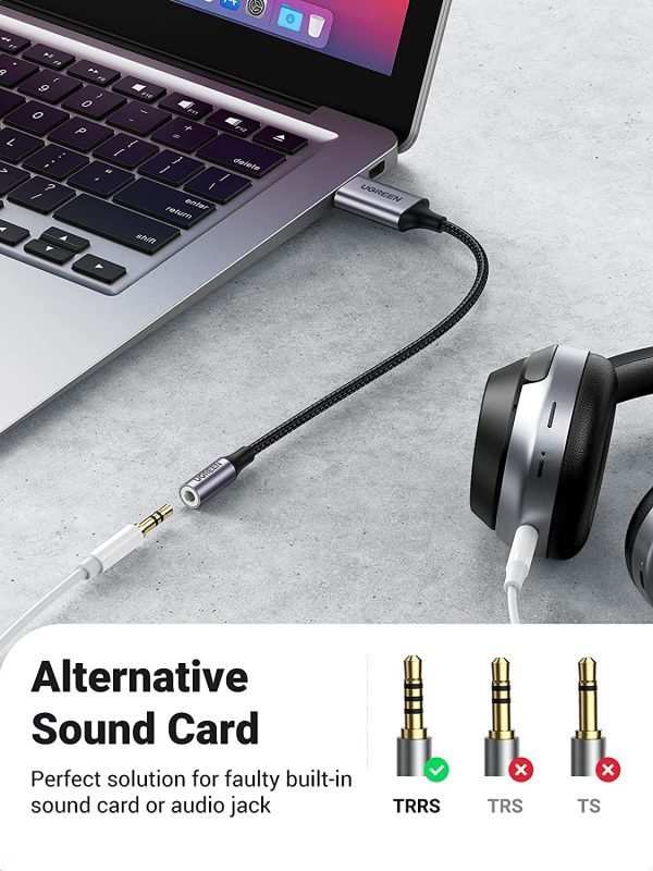 UGREEN 30757 USB to 3.5mm Audio Jack Sound Card Adapter - Image 4