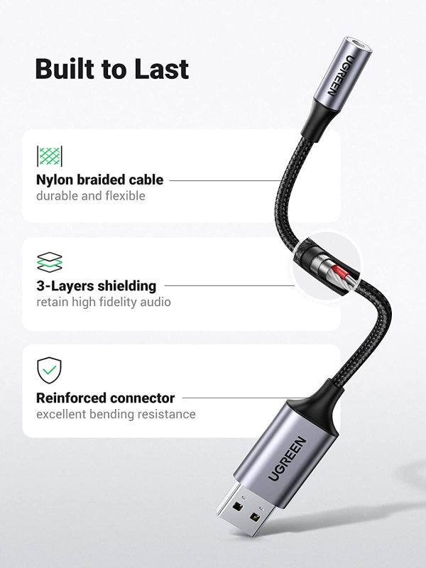 UGREEN 30757 USB to 3.5mm Audio Jack Sound Card Adapter - Image 7